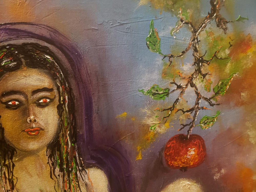 The Last Chance Eve, nud , the forbidden fruit, 24x30 inch, SKU 3006