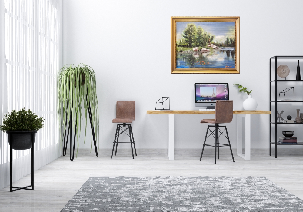 Lanscape from 1000 Islands oil on canvas, 16Hx20LX1W inch, with frame, SKU 3013 