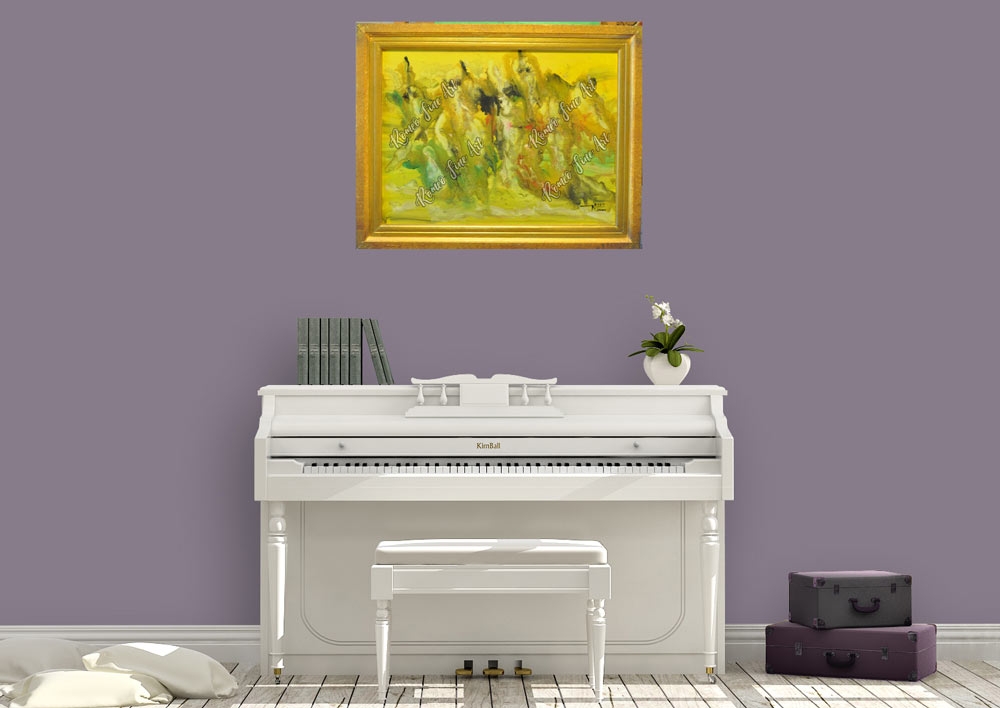 Nessum dorma Puccini, oil on canvas, 18x24x1 inch, with frame, SKU 3023 