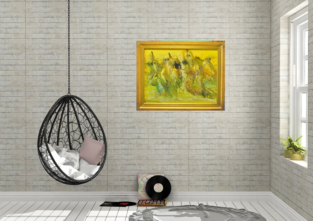 Nessum dorma Puccini, oil on canvas, 18x24x1 inch, with frame, SKU 3023 