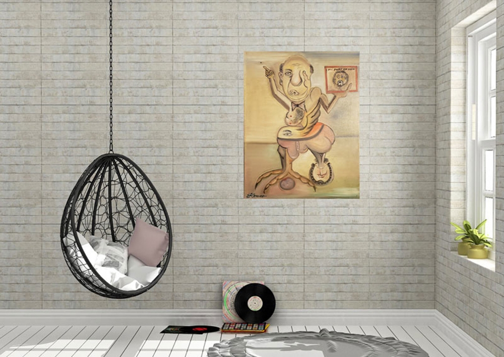 Picasso in my point of view, oil on canvas, 22x28x1 inch, no frame, SKU 3024 