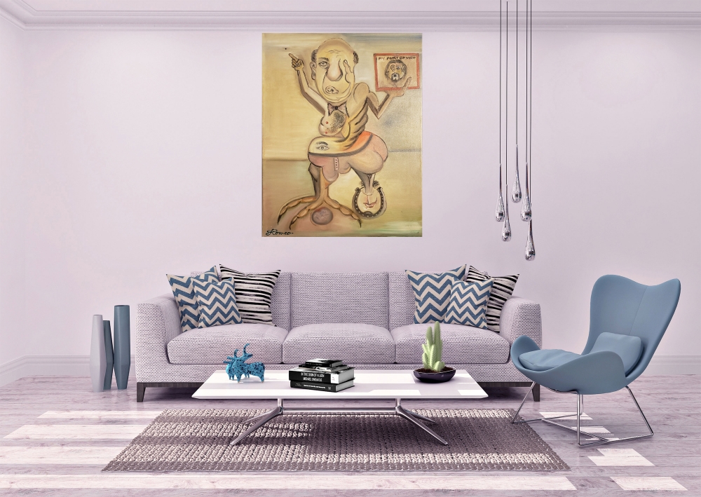 Picasso in my point of view, oil on canvas, 22x28x1 inch, no frame, SKU 3024 