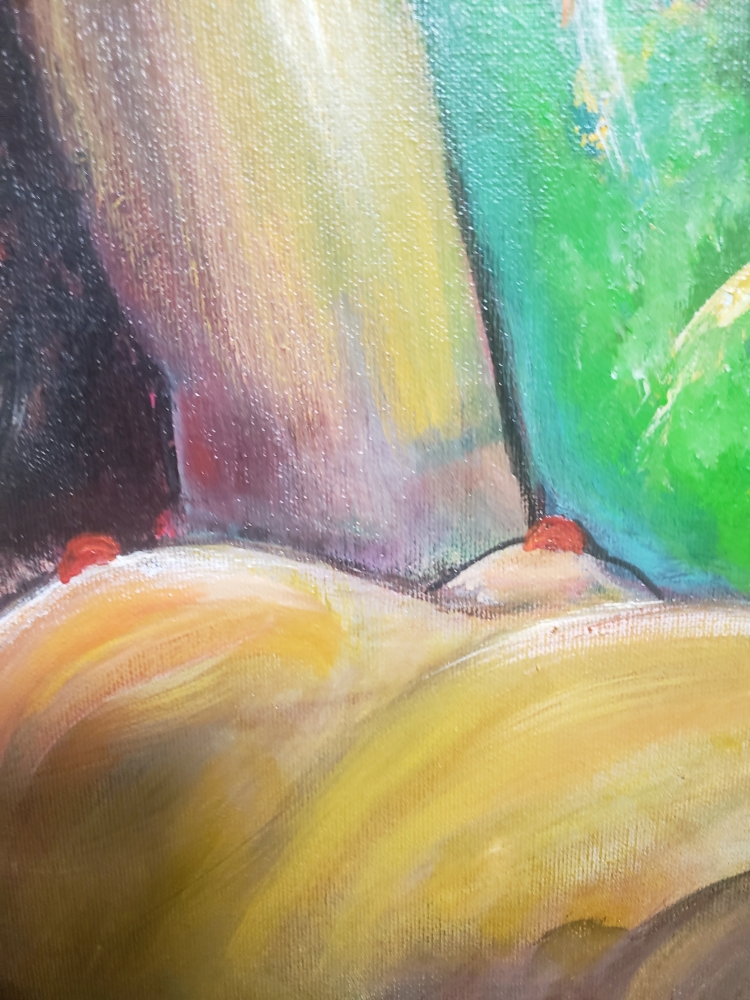 Portrait woman nud, oil on canvas, 24Hx30LX1W inch, SKU 3025 