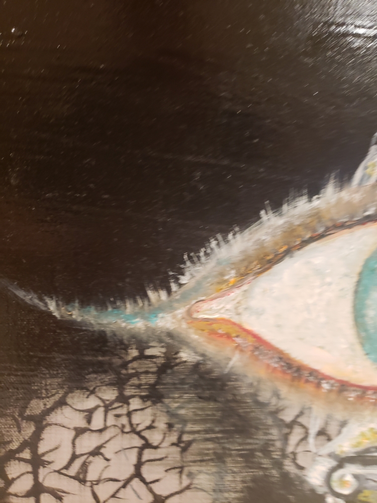 The Lady Bitch Themis  of Justice, oil on canvas, 14X18X1 inch, SKU 3039 