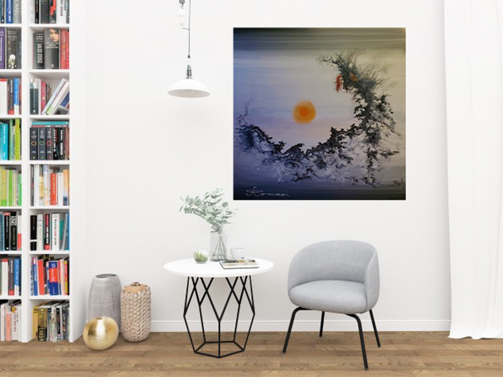 Fata Morgana, oil on plywood, 36x36 inch, 90x90 cm, 36x36 inch, SKU 3055