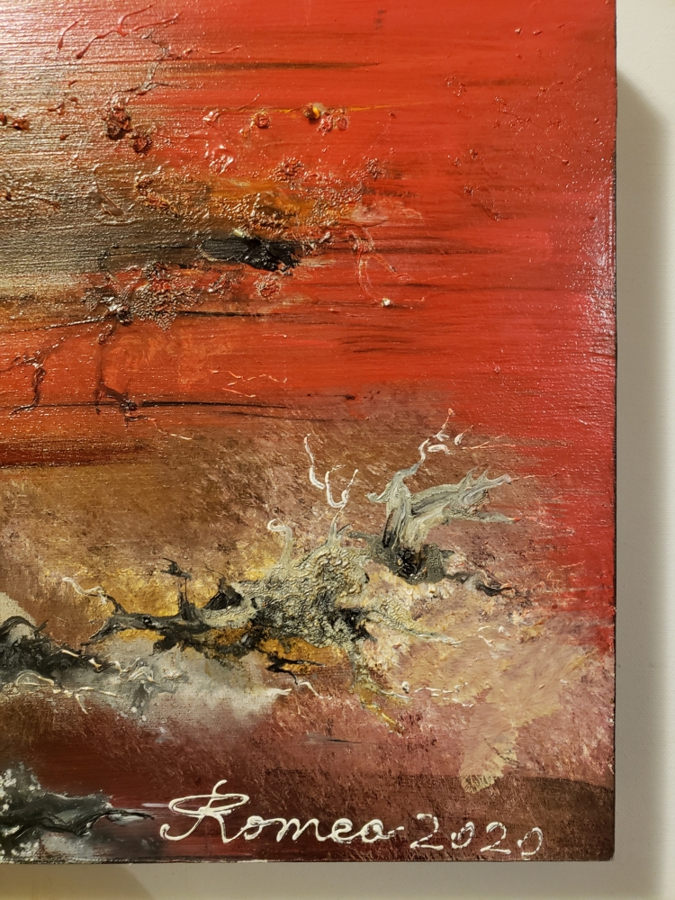 Heaven and Hell, oil on canvas, 12X36 inch, 31x91.5 cm, SKU 3056