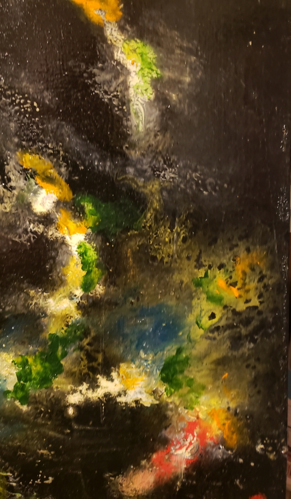 1 Million light years Galaxy, Oil on plywood, 24x48 inch, SKU 3057