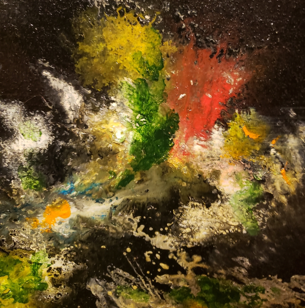 1 Million light years Galaxy, Oil on plywood, 24x48 inch, SKU 3057