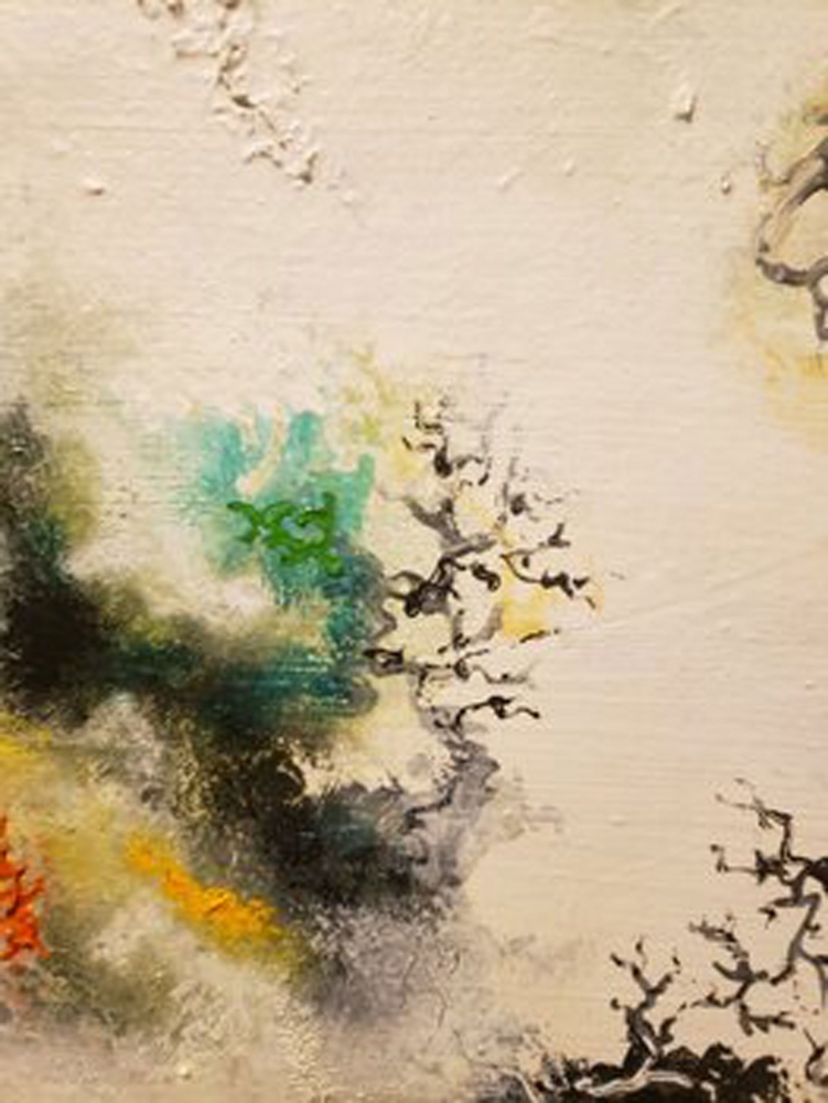 Phoenix reborn from ash, oil on canvas, 24x30 inch, SKU 3058 