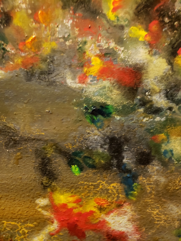 Romeo's 1-st Galaxy, oil on plywood, 24x48 inch, SKU 3059