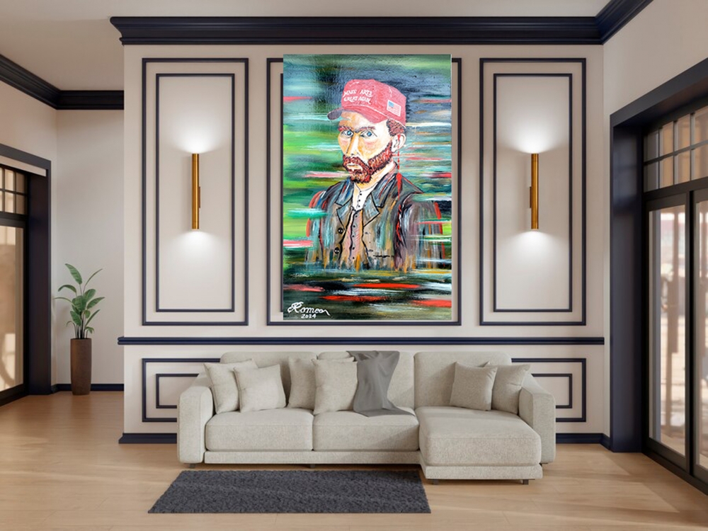 Eternal Van Gogh, Make arts great again, oil on plywood, 30x48 inch, 76x122 cm, SKU 3064 