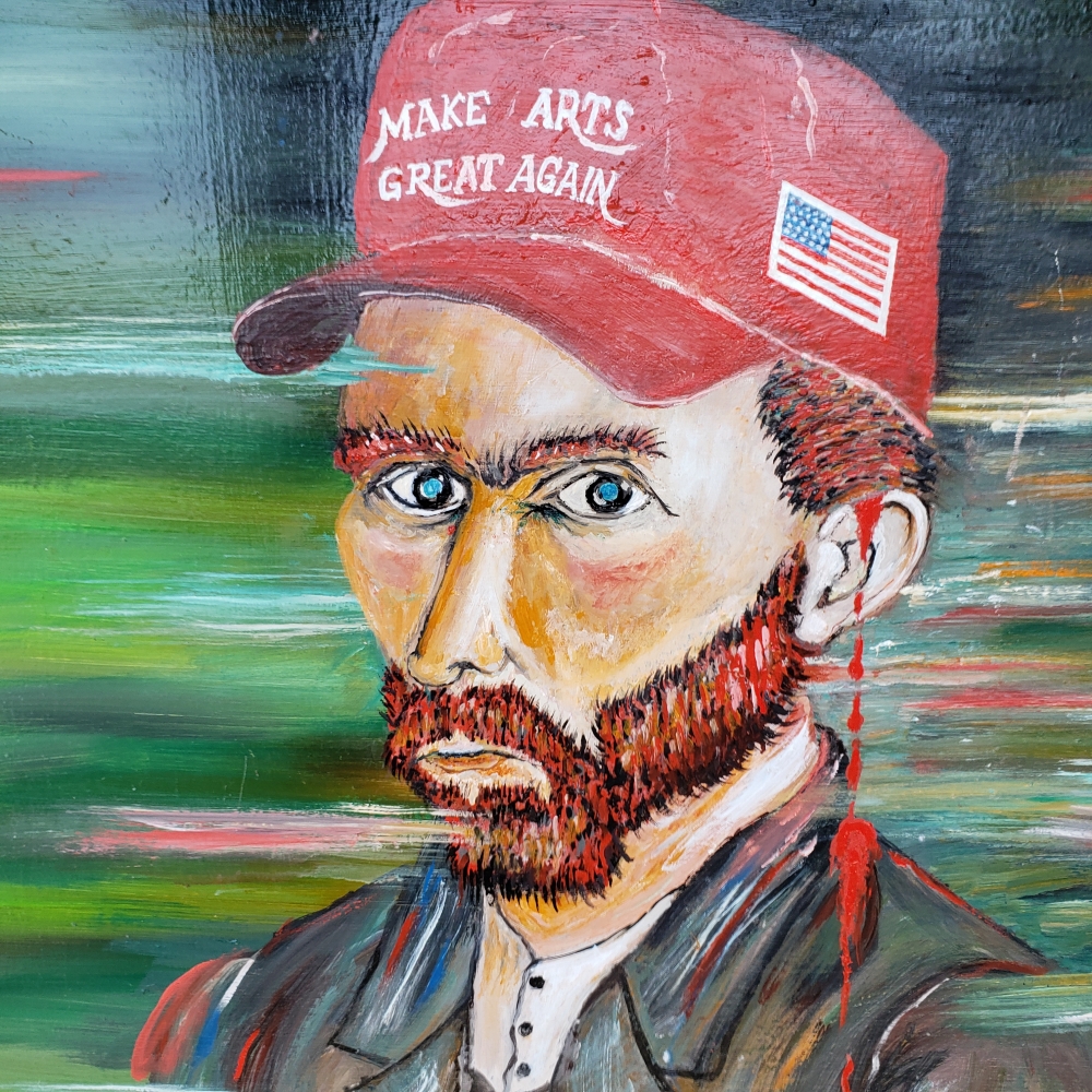 Eternal Van Gogh, Make arts great again, oil on plywood, 30x48 inch, 76x122 cm, SKU 3064 