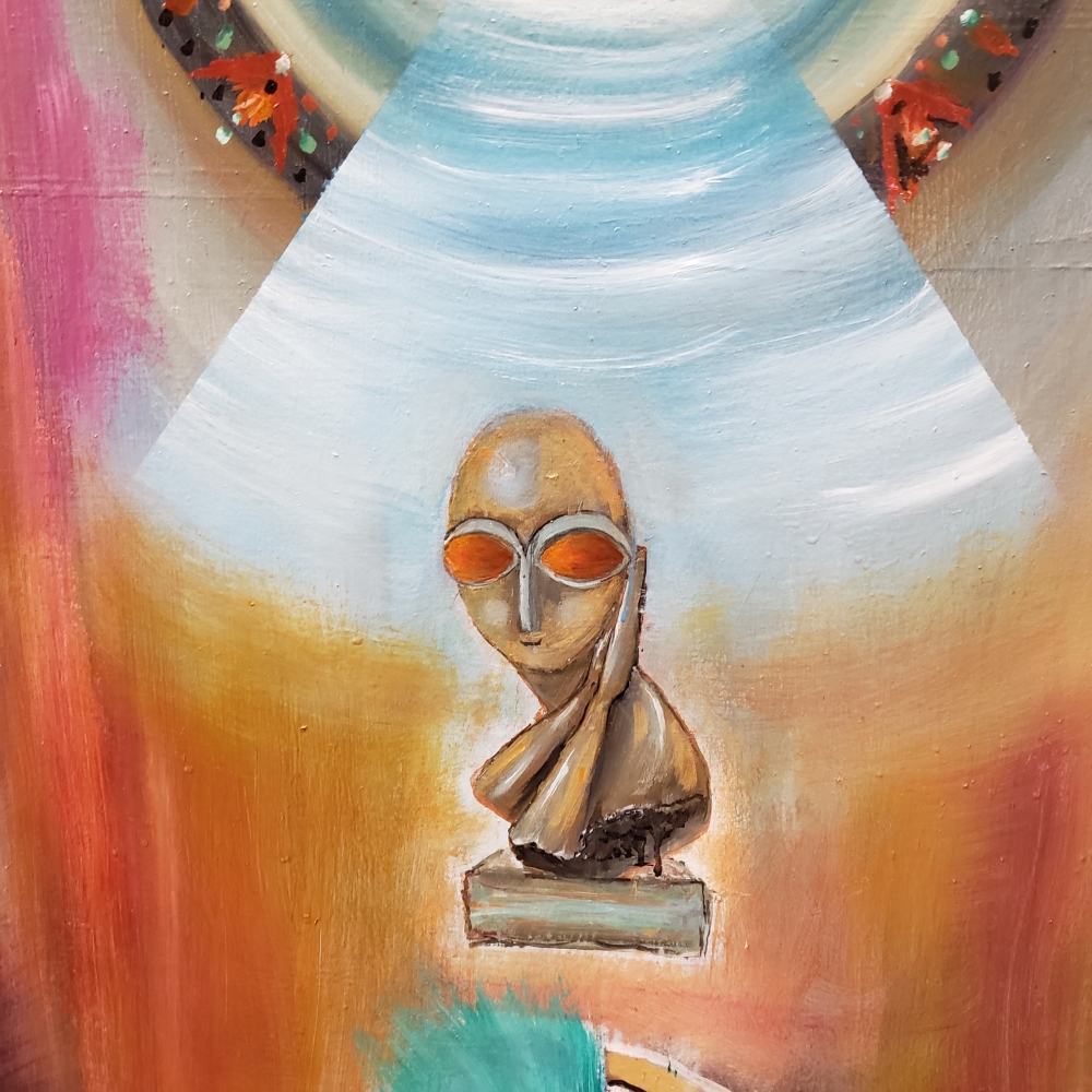 Stars Gate in Universe, Oil on canvas, 60x72 inch, 152.5x183 cm, SKU 3079