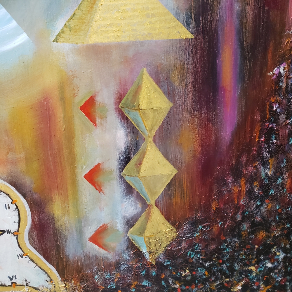 Stars Gate in Universe, Oil on canvas, 60x72 inch, 152.5x183 cm, SKU 3079