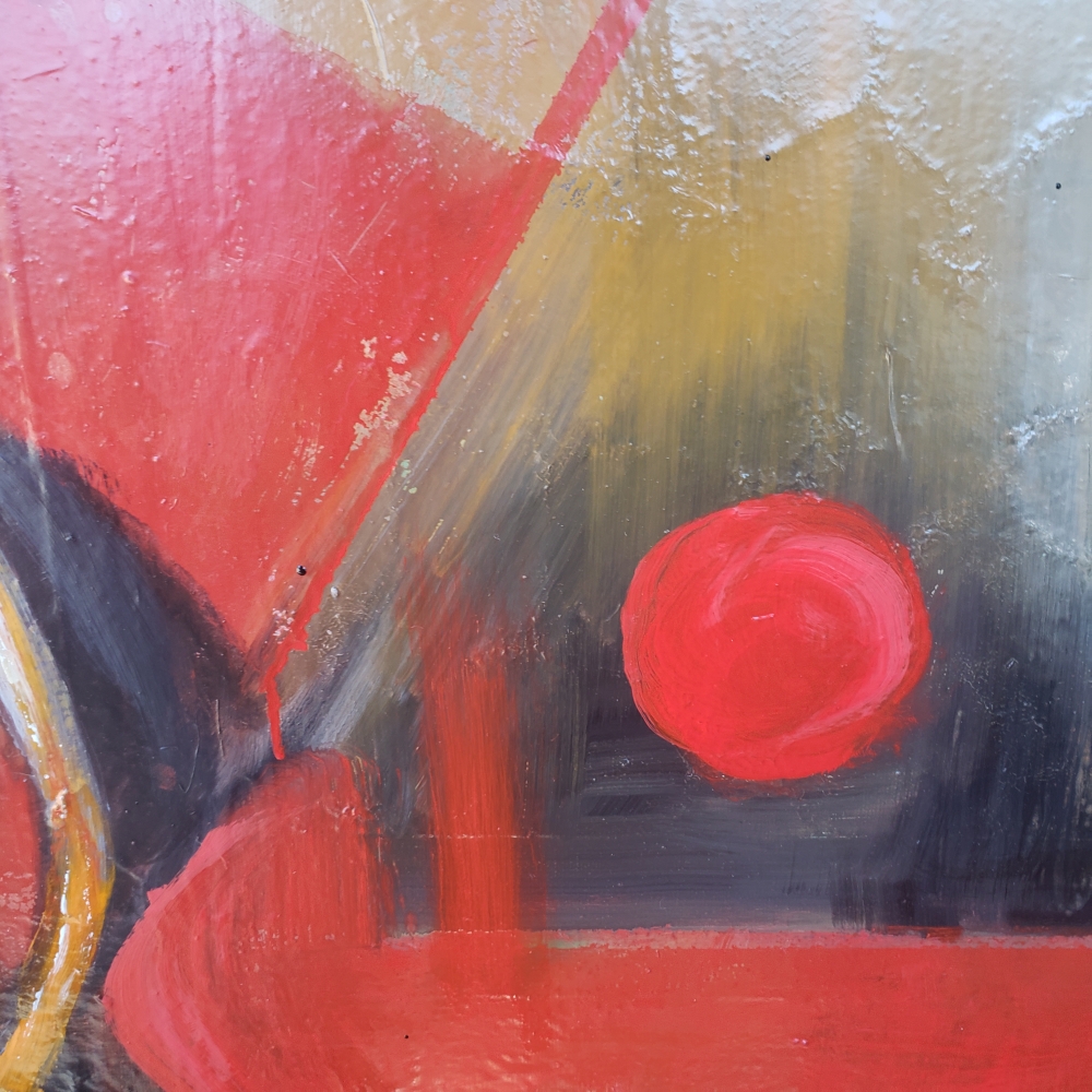 Mythical Birds Phoenix, oil on canvas, 48x48 inch, 122x122 cm, SKU 3080