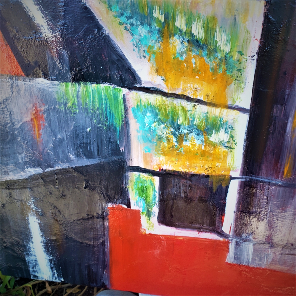 Mythical Birds Phoenix, oil on canvas, 48x48 inch, 122x122 cm, SKU 3080