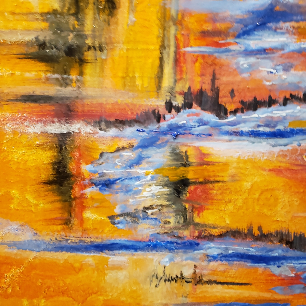 Superb Reflection Astral Autumn, oil on canvas 30x36 inch, SKU 3084