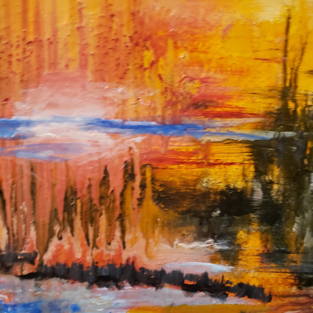 Superb Reflection Astral Autumn, oil on canvas 30x36 inch, SKU 3084