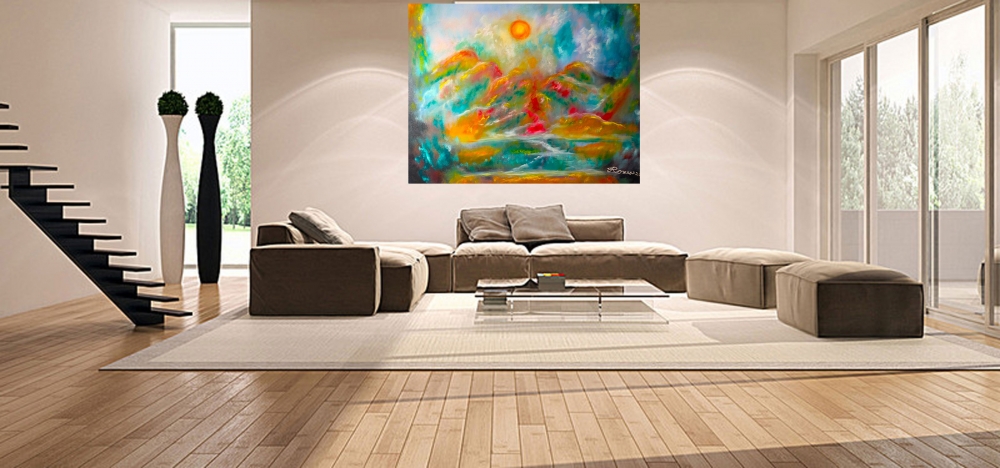  The Eden Garden oil on canvas, 36x48 inch, 92x122 cm, SKU 3089