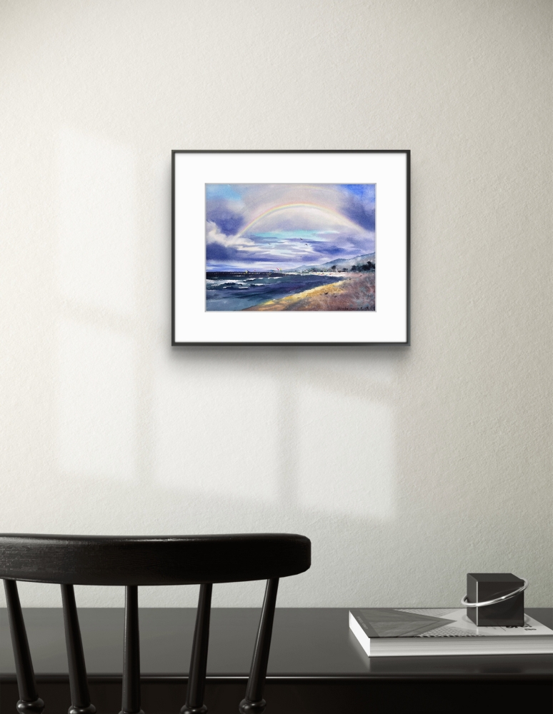 Rainbow over the sea Kites