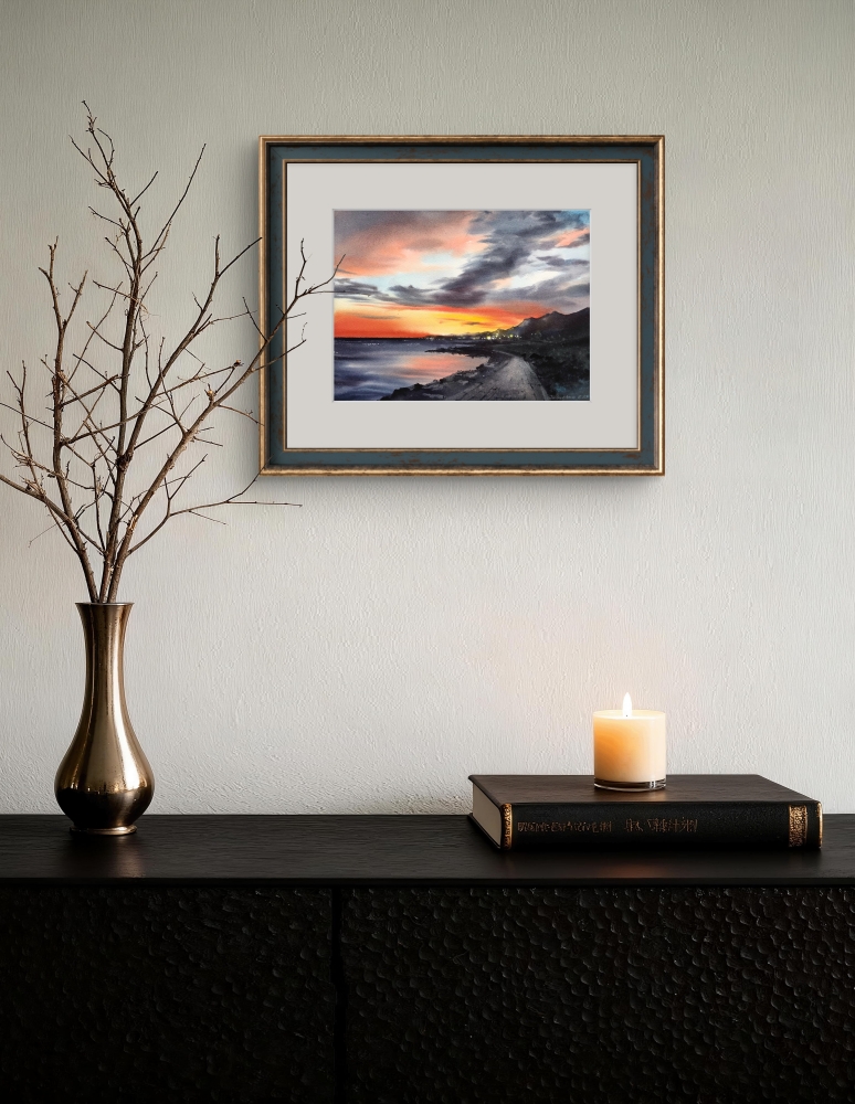 Sea coast of Cyprus Sunset