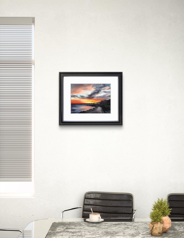 Sea coast of Cyprus Sunset