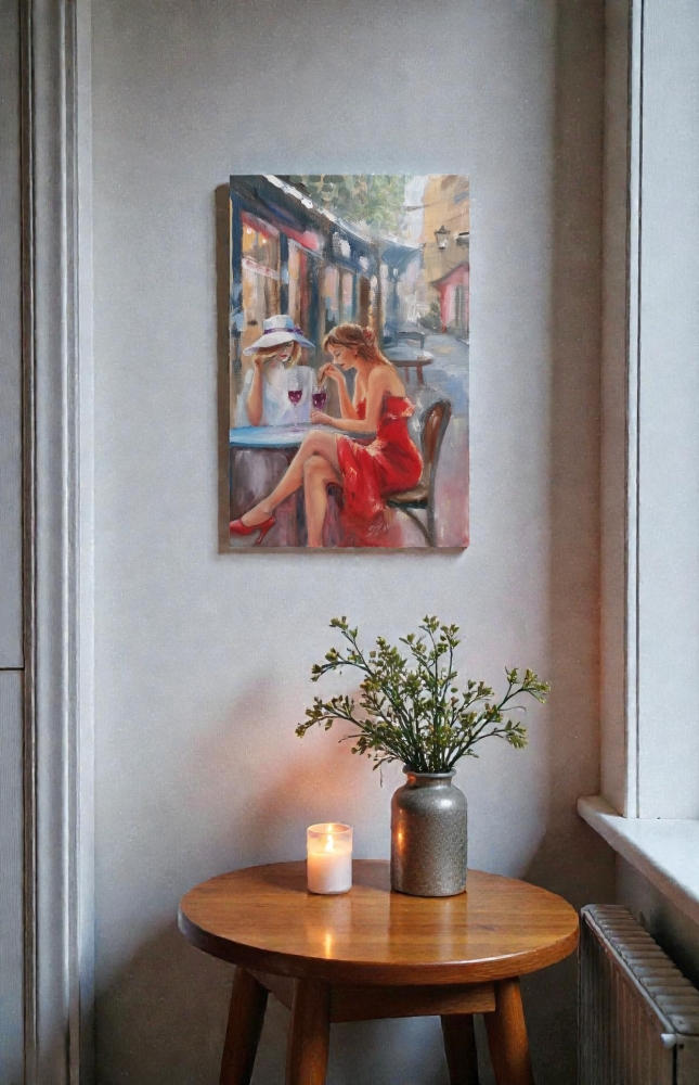 A Glass of Sangria at the Bar on the Corner 