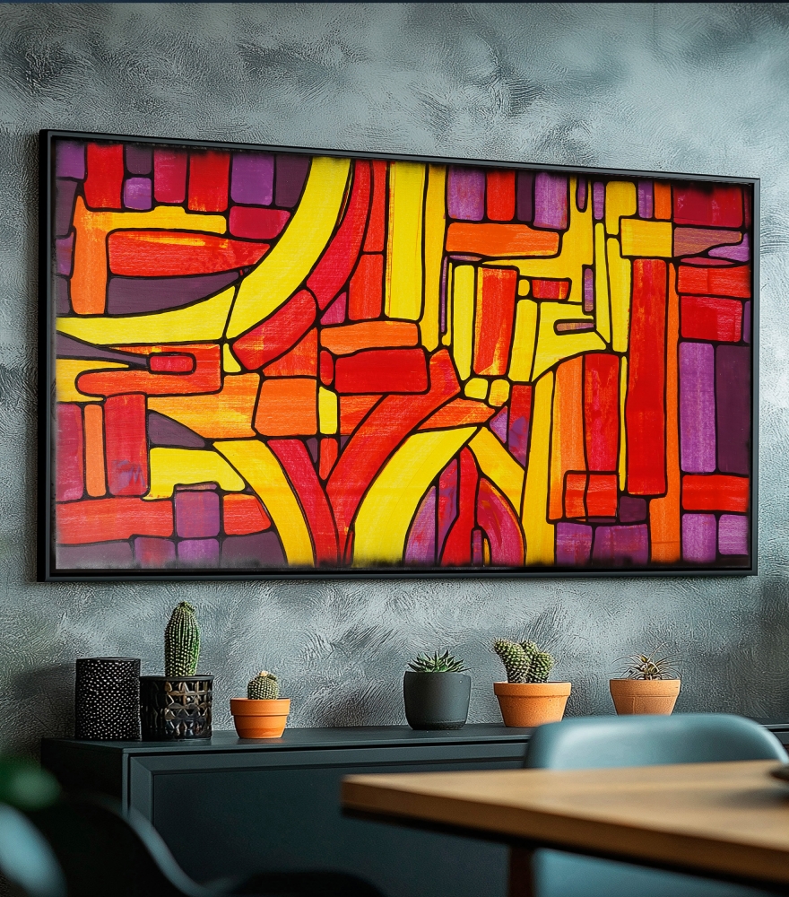 Abstract A1369 - original painting on XXL canvas 210cm
