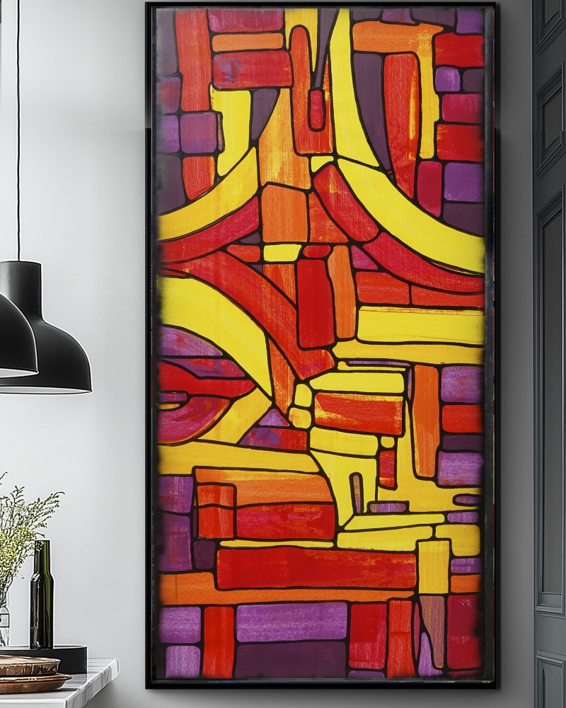 Abstract A1369 - original painting on XXL canvas 210cm