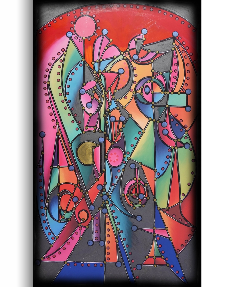 Cubism A1430 - abstract painting on XXL canvas