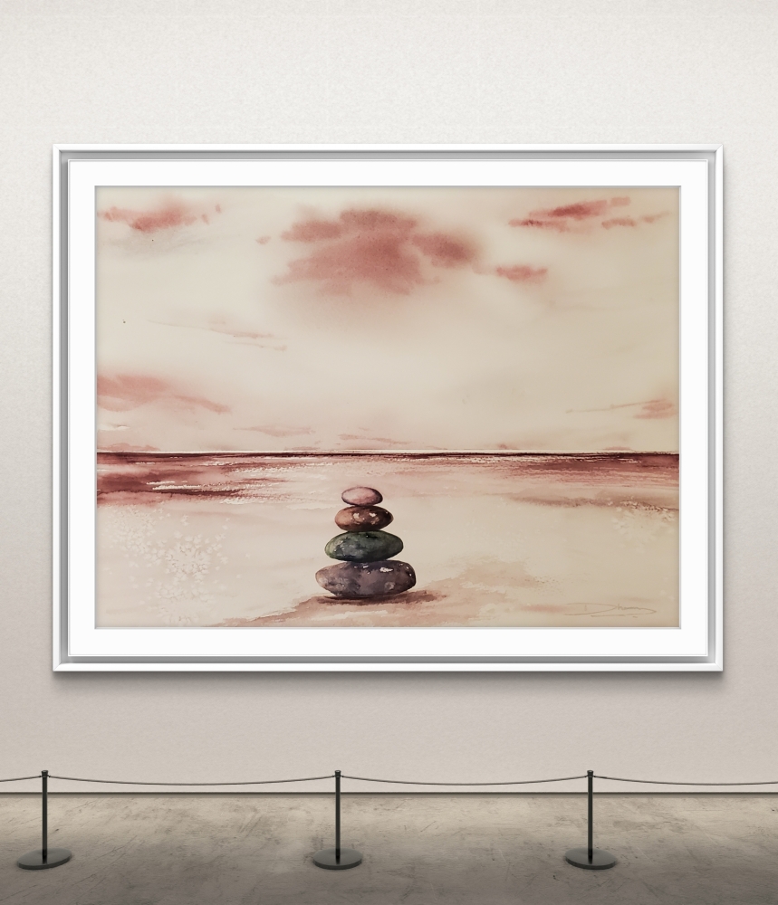 Four Stones, Four Stories - Coastal Pastel