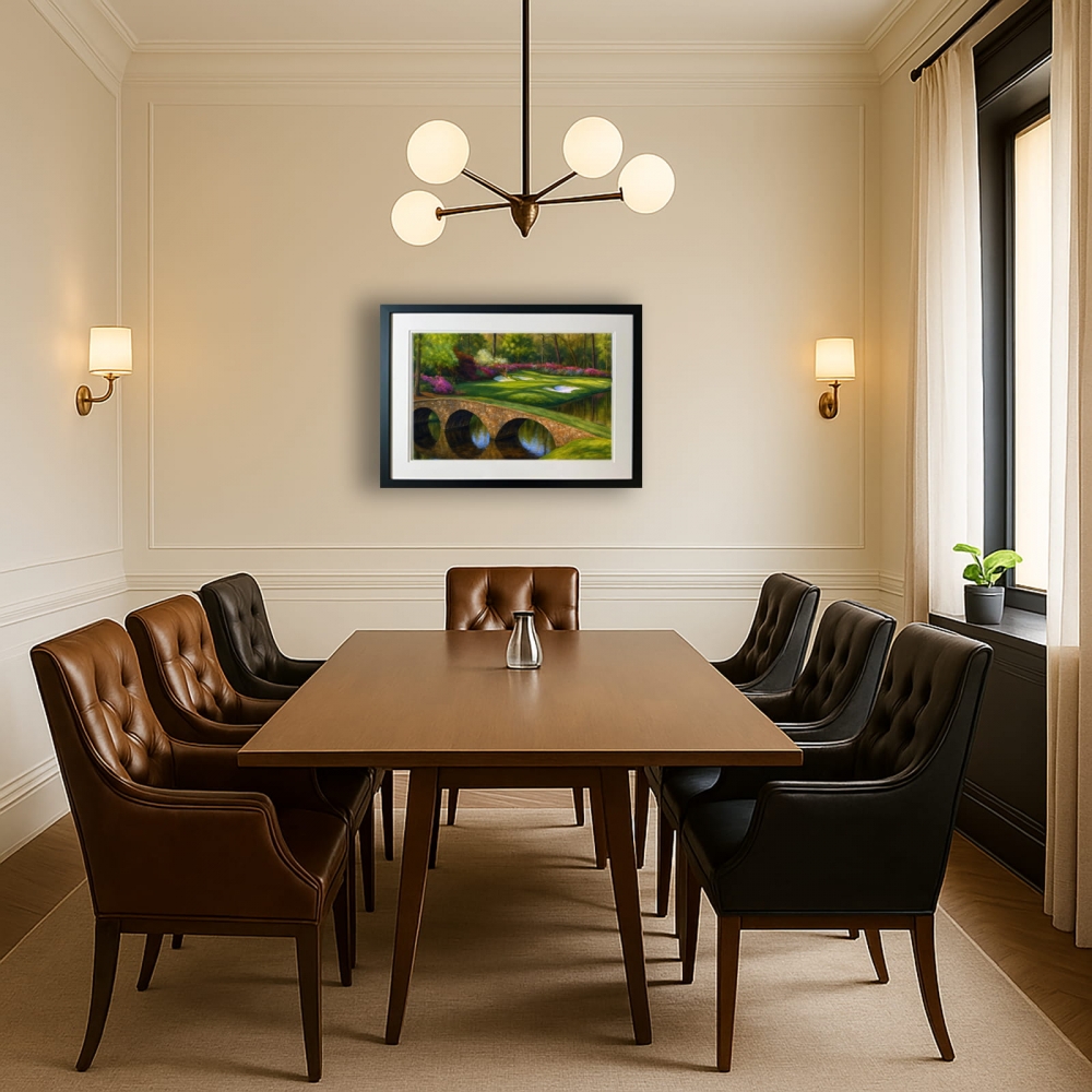 Masters Augusta Golf Course  – Ltd Edition Giclée Oak Framed Print 53x43cm