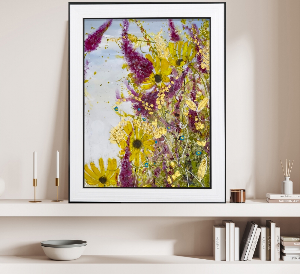 Framed Colourful Flowers 1