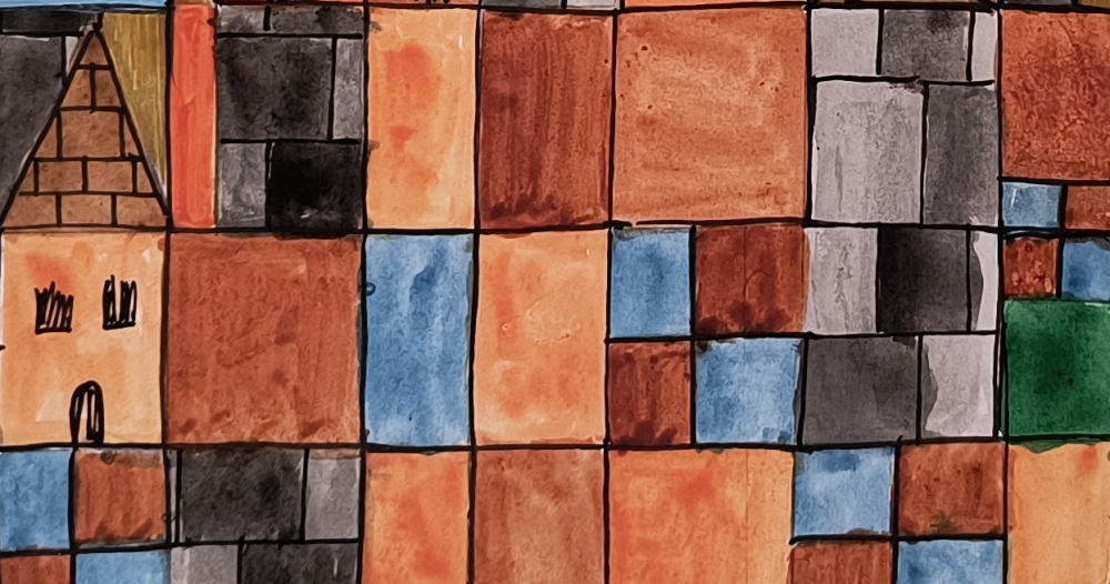 Small Town with steps and swirls.