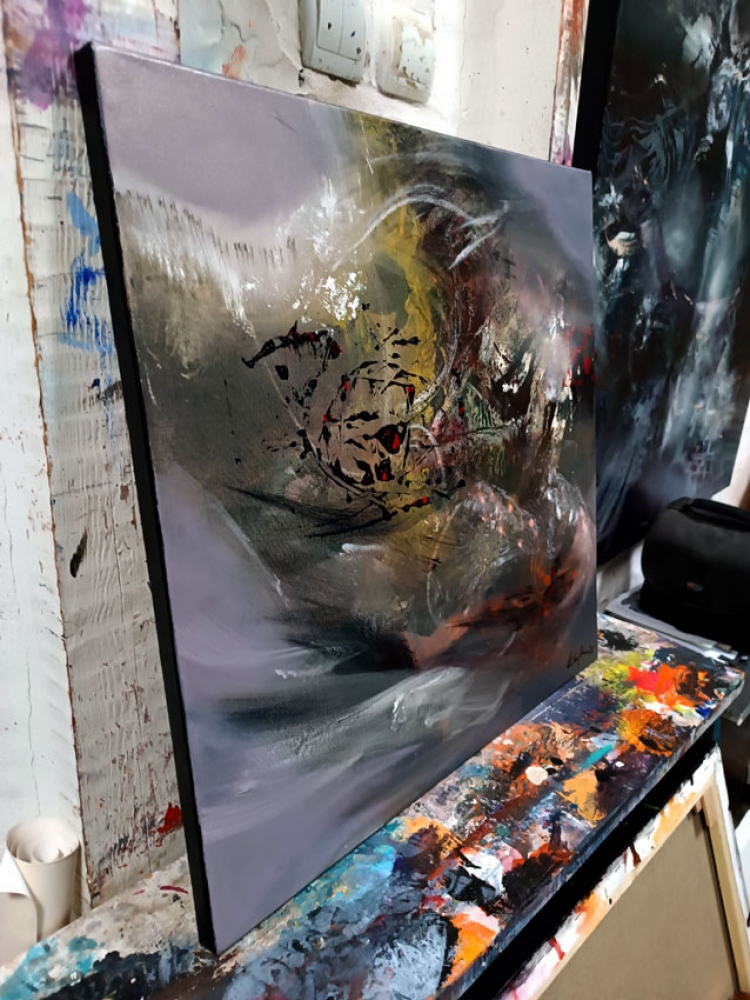 No Hierarchy of Light original 60x60 cm masterpiece Ovidiu Kloska