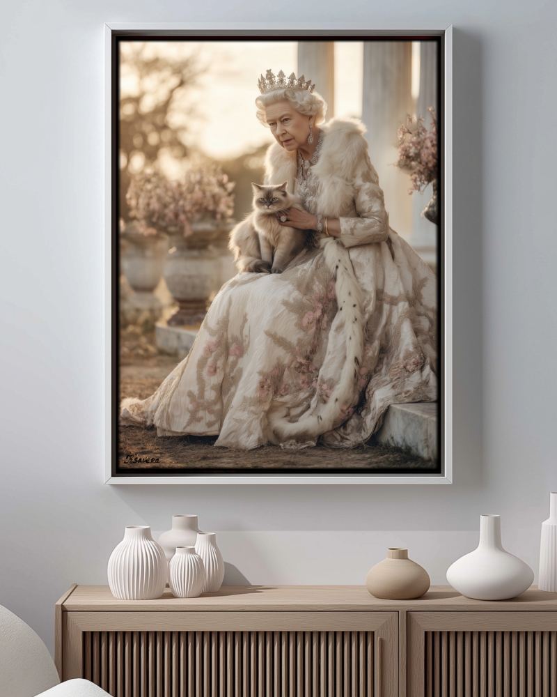 Queen DS0802D - print on  canvas in floating frame