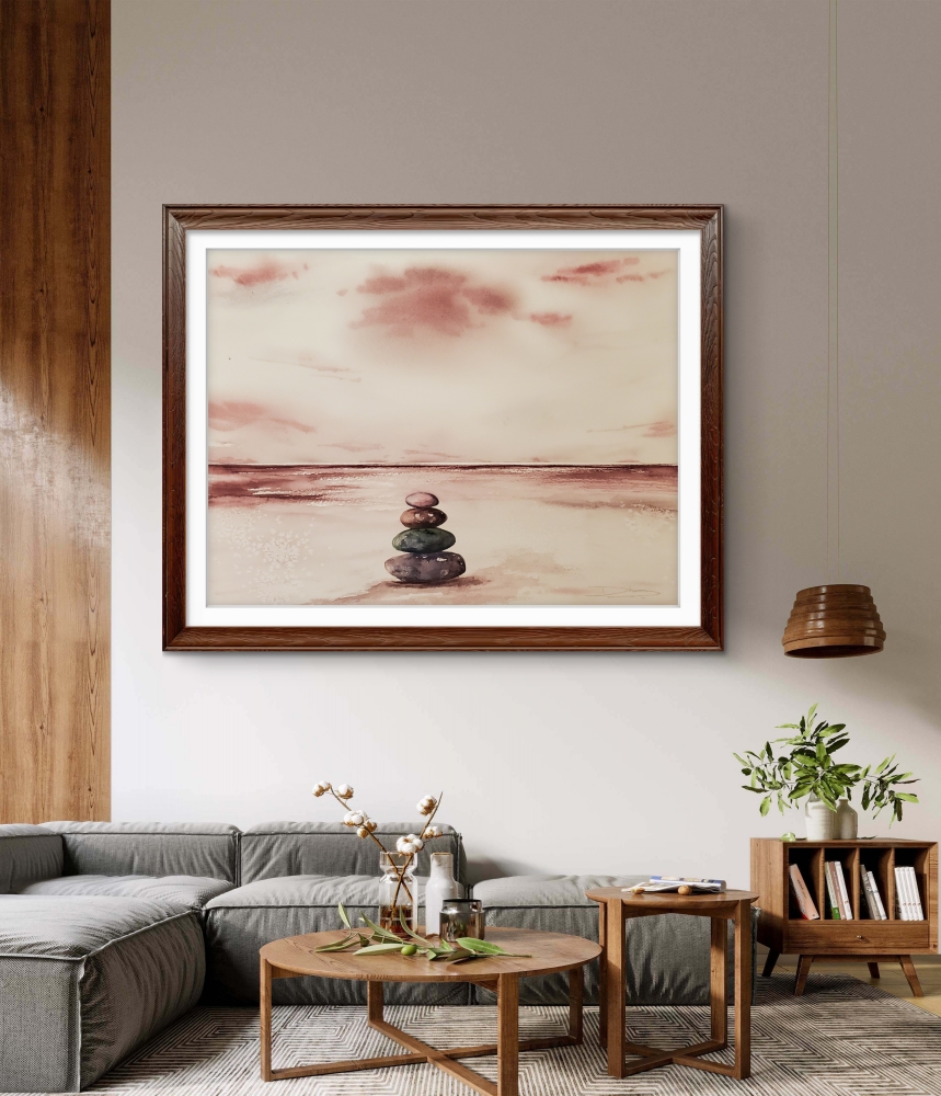 Four Stones, Four Stories - Coastal Pastel