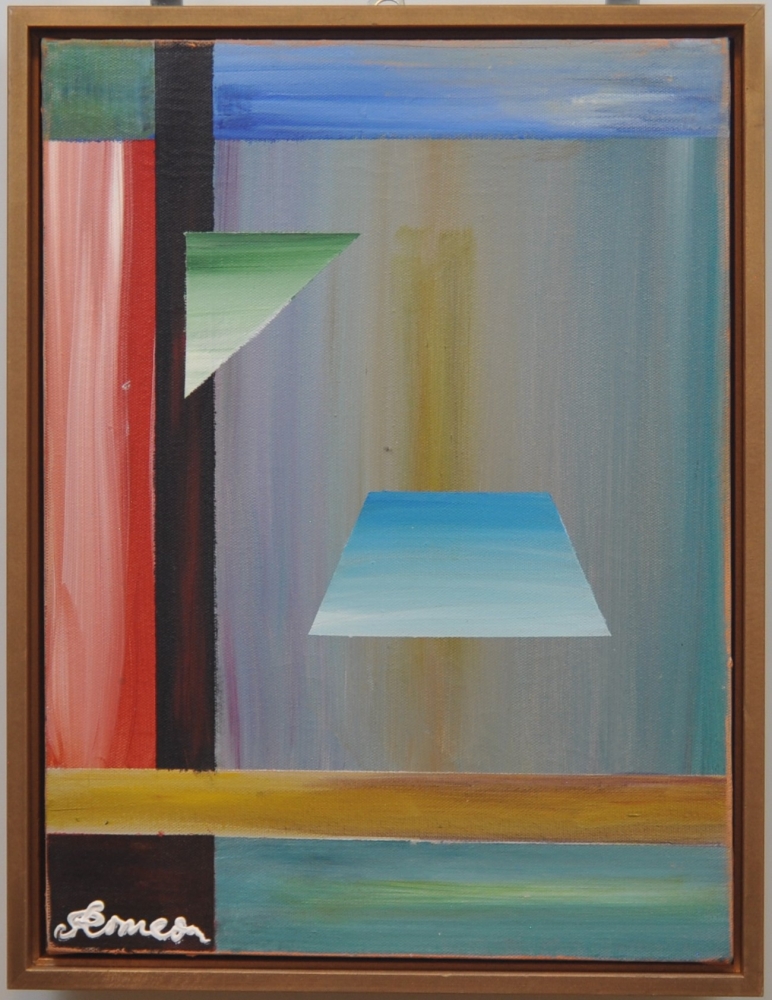 Geometry, acrylic on canvas, 16x40 inch (1x16x16, 2x12x16 inch), SKU 1089