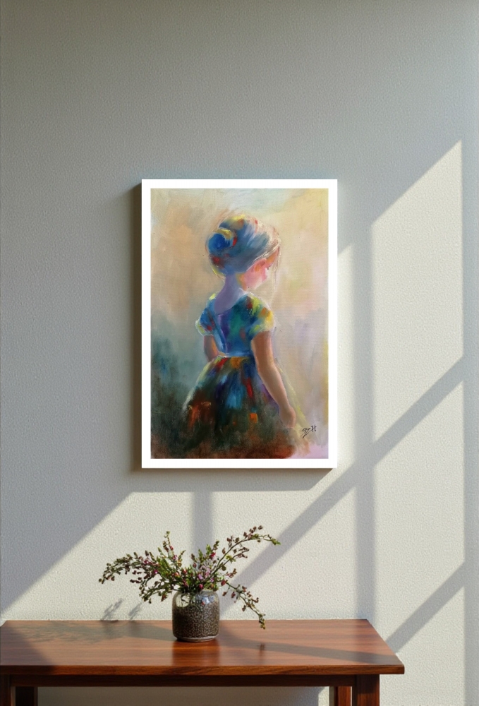 Girl facing the sunlight