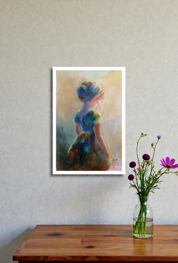 Girl facing the sunlight