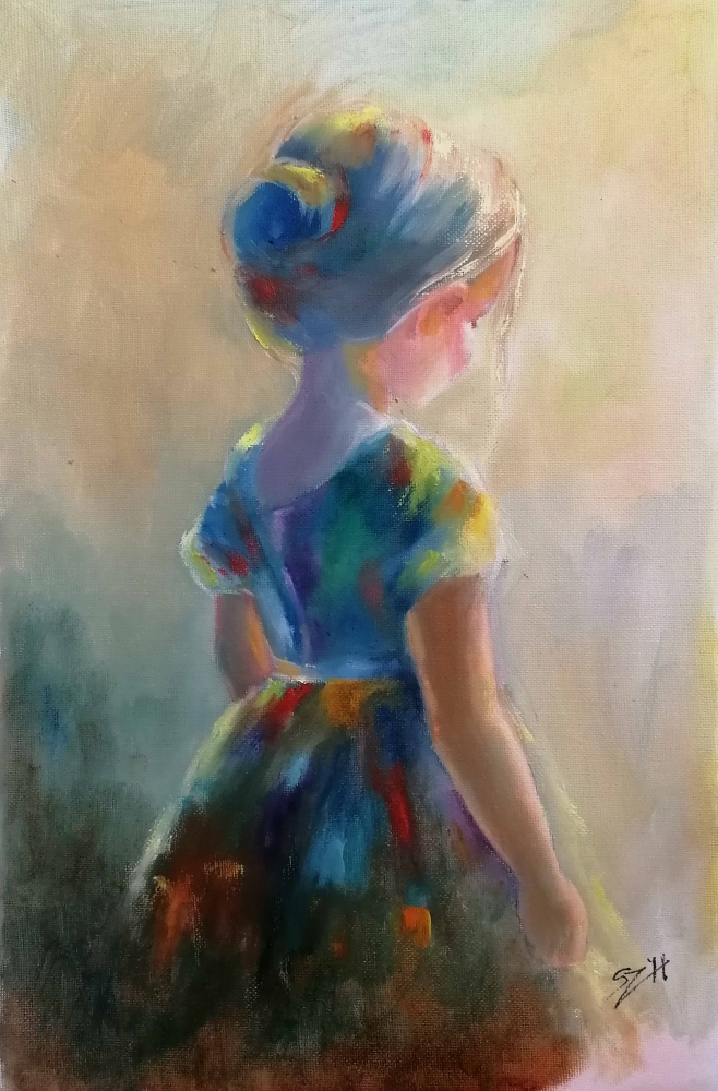 Girl facing the sunlight