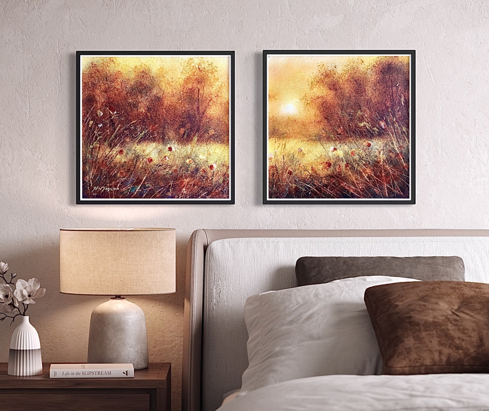 Whispers Of Autumn Light - Diptych