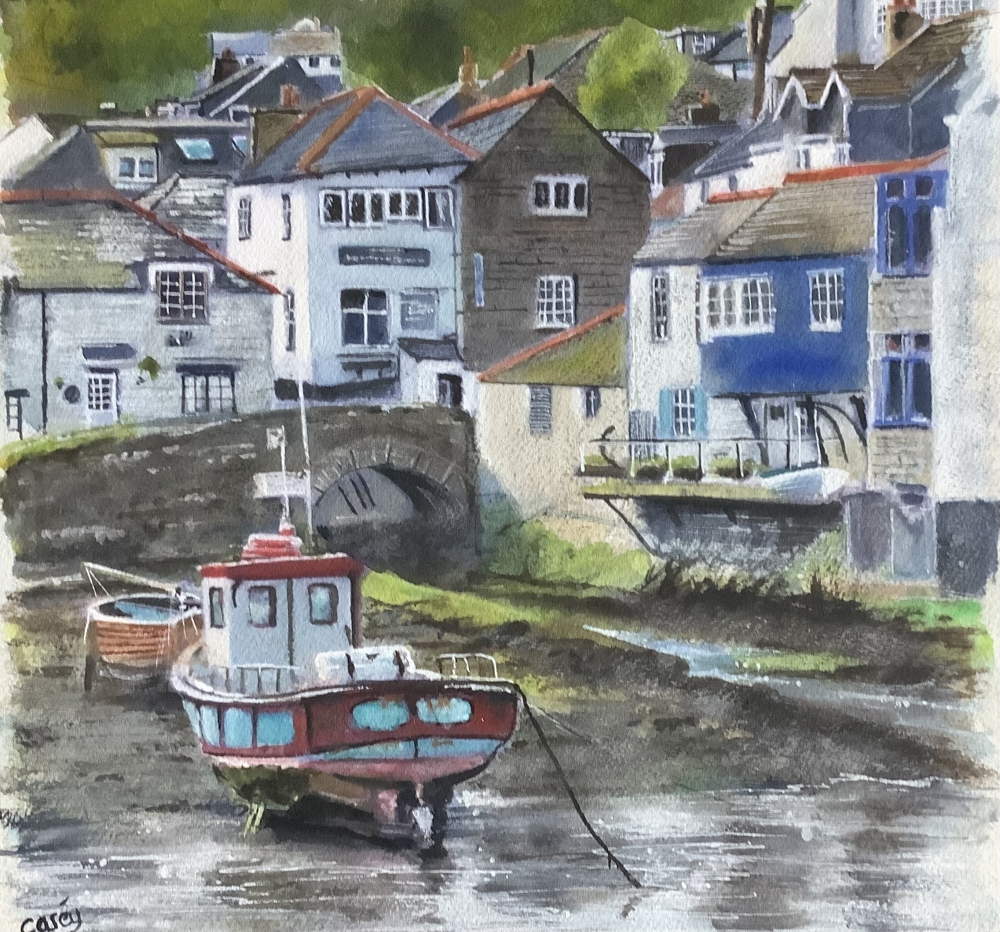 Low tide at a Polperro, Cornwall.