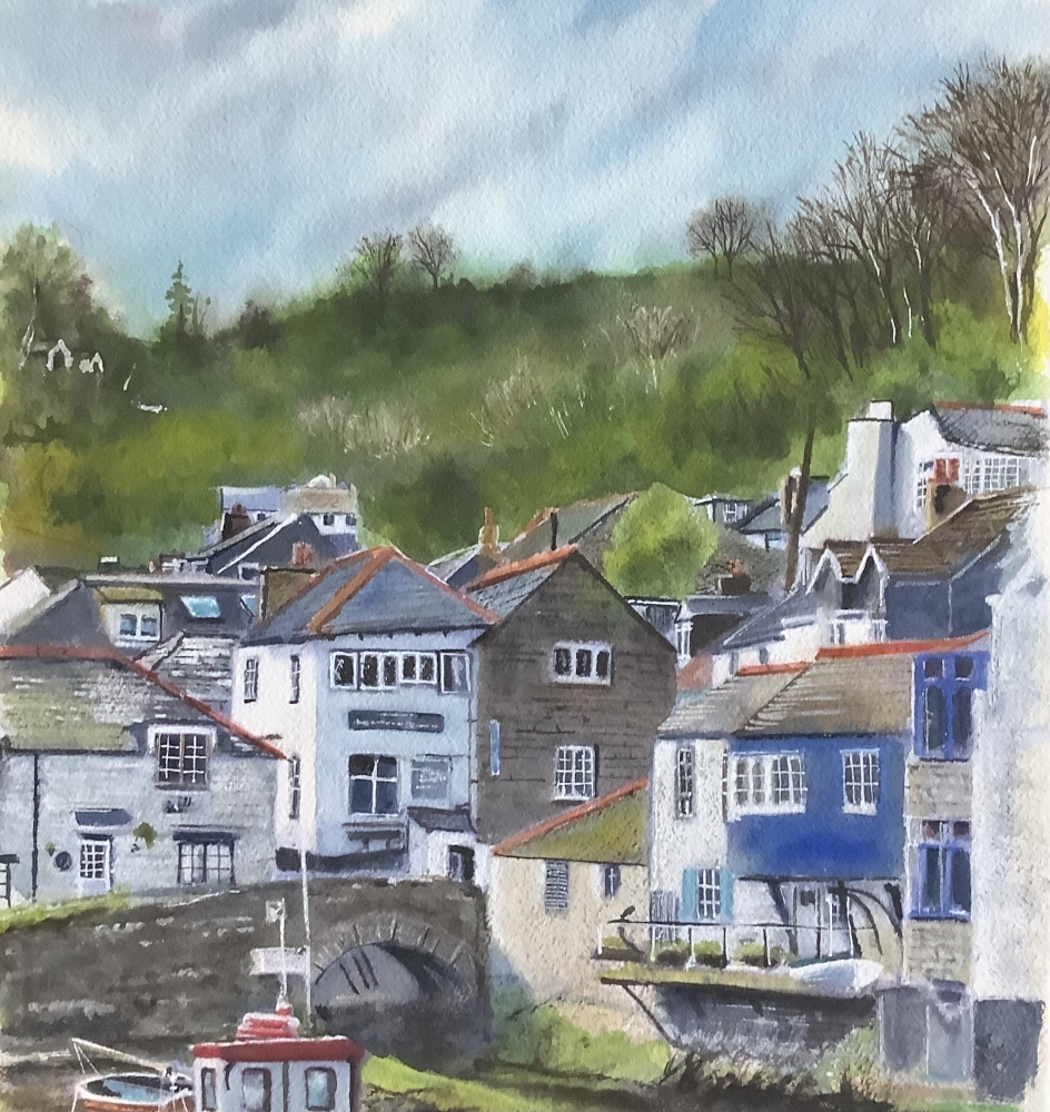 Low tide at a Polperro, Cornwall.