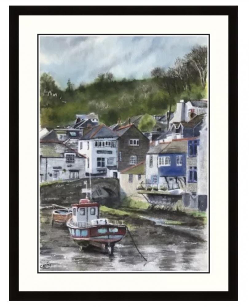 Low tide at a Polperro, Cornwall.