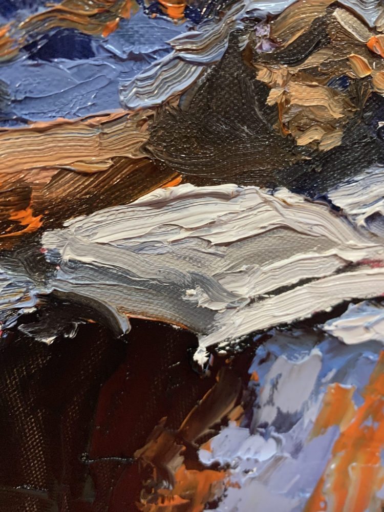 Quiet blue afternoon. Reading woman.