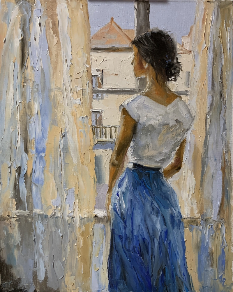 Woman, lost in thoughts.