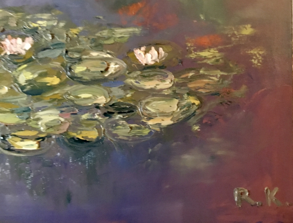 Pond Harmony — Original 80×120 cm Oil Painting on Canvas