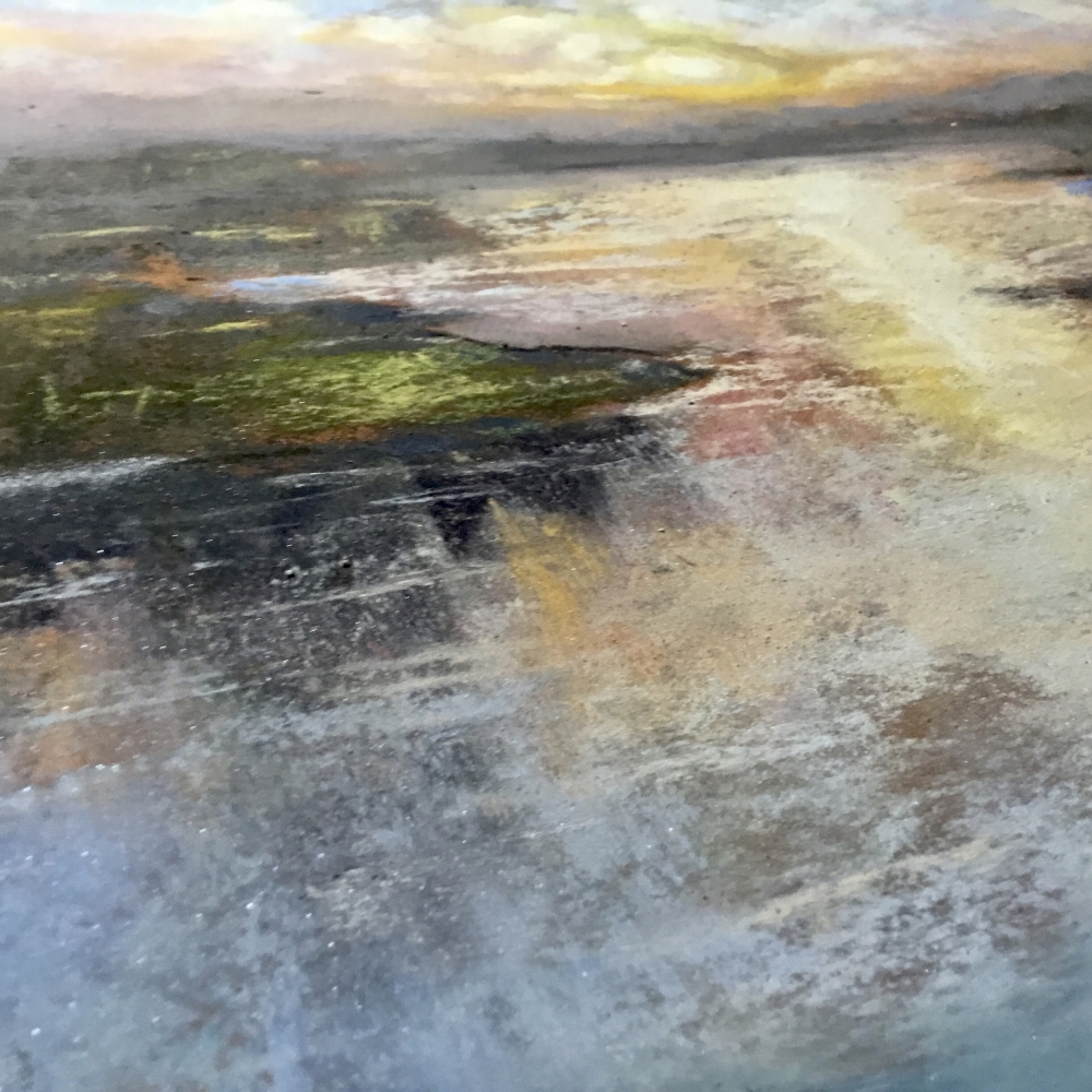 Soft Sunrise Over Calm Waters – Impressionistic Landscape Painting