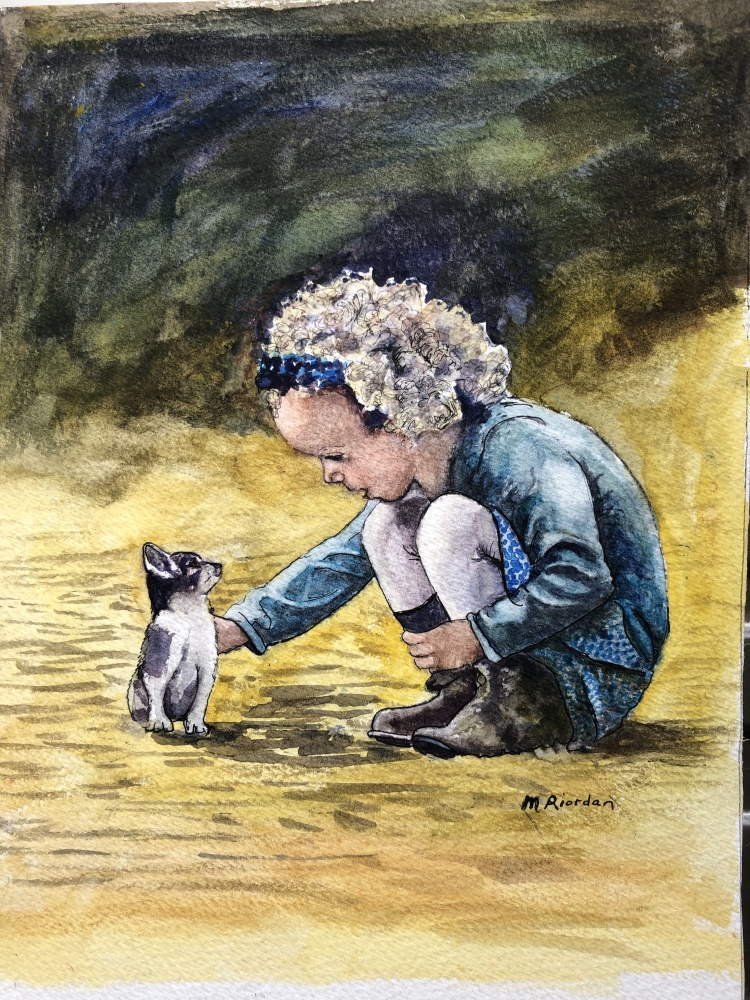Girl with kitten